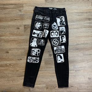 Women’s hand made punk crust jeans Vile